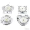 2PCS Candle Holders European Small Glass Candle Holder Night Tea Light Bar Home Candlesticks Creative Decor