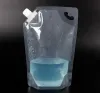 Partihandel 1000 ml/ 1L klassisk stand up plast dryck förpackning pip väska påse för dryck flytande juice mjölk kaffe vatten ll