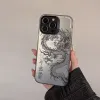 Designer Phone Case Fashion Year Of Dragon Cases For IPhone 15 Pro Max 14 Plus 13 12 11 Luxury Phonecase Mens Shockproof Black White Cover Shell -3