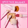 Makeupborstar Jessup Pink Makeup Borstes Set 14st Make Up Borstes Premium Vegan Foundation Blush Eyeshadow Liner Powder Blending Brusht495 Q240126