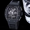 Luxe horloge 7750 Heren Rm11-03 Grootte met timing 40x50x16mm Rm011 Volledig machinaal automatisch uurwerk Koolstofvezel