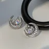 Fashion oorbellen dames diamanten maan Saturn oorbellen luxe designer sieraden dames diamanten huwelijksgeschenken perfect