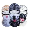 3D Animal Print Balaclava Respirant Chien Chat Skullies Masque Complet Coupe-Vent Ski Cyclisme Moto Casque Doublure Hommes Femmes Casquette 240124