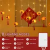 LED Red Lantern With 19 Light Chinese Year Decoration 2024 Spring Festival Holiday String For Wedding Party Home Decor 240119