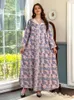 Etnik Giyim Eid Ramazan Parti Elbisesi Kadınlar İçin Müslüman Abaya Lapel Pırlanta Mütevazı Abayas Dubai İslam Robe Kaftan Maxi Vestido 2024