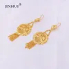 Charm Saoedi-Arabië Goud Kleur Sieraden Sets voor Vrouwen Bruidsfeest Ethiopië Ketting Oorbellen Set Afrikaanse Indiase Bruiloft Vrouw Geschenken