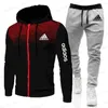 Tracksuits dos homens Novo estilo Moda Homens Hoodie Fitness Gym Roupas Homens Running Set Sportswear Jogger Men'Smany tipos de terno Sports T240126