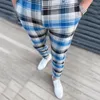 Pantaloni da uomo Y2K pantaloni casual da lavoro da uomo stampa scozzese vintage abbigliamento maschile streetwear matita da jogging Pantalones Hombre