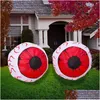 Autres fournitures de fête festive Halloween Carnaval Gonflable Big Red Eye Set 3Ft Scène extérieure Décoration Props Modèle de gaz LED Drop Del Dhrxd