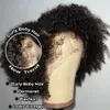 Parrucche di capelli umani ricci afro crespi brasiliani Parrucca frontale in pizzo nero 360 Parrucche ricce a buon mercato Glueless sintetiche anteriori in pizzo corto Spedizione gratuita