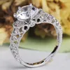 Pierścienie zespołowe klasyczne uroki kryształowy srebrny kolor nieskończoności pierścionki dla kobiet pusta fala romantyczna pierścionka ślubna Anillos Biżuter Prezenty 240125