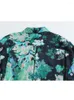 Frauen Blusen 2024 Floral Lange Shirts Für Frauen Button Up Oversize Hemd Hülse Satin Bluse Weibliche Sommer Und