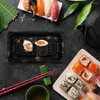 Ta ut containrar 50 uppsättningar Takeaway Box Lunchbox Japanese Sushi Trays Plastic Carry