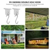 All Terrain Wheels 10Pcs RV Awning Hooks S Shaped Camping Metal Party Light Hangers Clothes Hats Sturdy