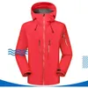 Outdoor jednowarstwowy burz burz wiosenny i jesienny zima marka przypływu Wind Waterproof Waterproof Ski garnitur trójwarstwowy gumowy gumowy kurtka alpinistyczna