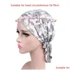 Fietspetten Maskers Fietspetten Maskers Dames Moslim Hijab Kanker Chemo Bloemenprint Hoed Tulband Cap Er Haar Sjaal Wrap Voorgebonden Hoofdw Dhpx2