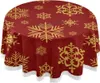 Toalha de mesa flocos de neve vermelho ano de natal inverno tapetes de mesa para cozinha festa sala de jantar mesas casa sala de estar quarto decorativo
