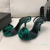 Zomer Luxe Cassandra Sandalen Schoenen Vrouwen Vlek Bloem Roos Groen Roze Zwart Dame Pompen Feestjurk Bruiloft Gladiator Sandalias EU35-43