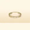 Small Model Slim Love Wedding Band Ring For Women Men 316L Titanium Steel Full CZ verharde designer sieraden Aneis Anel Bague Femme CL3154559