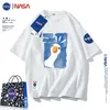 NASA X Daily Outfit Mens Loose Fit T-shirt för unga vuxna Mens T-skjortor Kvinnor Designer T-shirts Cottons Tops Man Casual Shirt Luxurys kläder