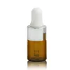 wholesale 2ML Clear Amber Glass Dropper Bottles Portable Aromatherapy Esstenial Oil vials LL