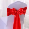 Bande de chaise élastique couvre les ceintures pour les chaises de fête nœud papillon ceinture hôtel réunion mariage Banquet fournitures 21 couleurs 0126