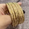 Dubai 24K Color Bangles For Women Gold Plated Indian African Hard Bracelets Charm Wedding Ethiopian Arabic Hand Jewelry Luxury 240122