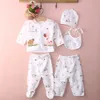 03M born Baby Unisex Clothes Underwear Animal Print Shirt and Pants 2PCS Boys Girls Cotton Soft 240118