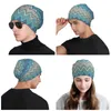 Berets Abstrato Ziguezague Camuflagem Beanie Cap Inverno Quente Bonnet Homme Tricô Chapéus Twin Peaks Padrões Geométricos Skullies Beanies