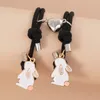 Link Bracelets Cute Cartoon Couple Bracelet For Women Men Romantic Heart Magnetic Pendant Friendship Jewelry Valentine's Gifts