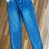 Damesjeans Designerbroek Mode Grafische denimbroek Casual slanke rechte broek met ritssluiting