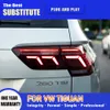Pour VW Tiguan feu arrière LED 17-21 frein marche arrière feu de stationnement Streamer clignotant indicateur feu arrière assemblage pièces d'auto