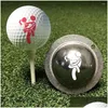 Golf Training Aids 1Pc Funny Adt Humor Signal Ball Marker Alignment Tool Models Line Liner Template Drop Delivery Dhbg2