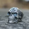 حلقات الفرقة فرسان Templar Masonic Skull Rings Mens Mens Freemason Stainless Steel Ring Ring Freemasonry Punk Jewelry Gift for Men 240125