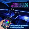 Letrero de neón LED 18 en 1, luz LED para coche, Interior RGB, tira acrílica de neón, accesorios, lámpara de atmósfera para BMWe90f10f30 Golf AudiA4A6 fiat500 YQ240126