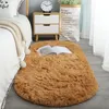 Alfombra ovalada de felpa suave y sedosa, decoración moderna para el hogar, sala de estar, sofá, mesa de centro, alfombra para el suelo, alfombrilla para los pies para dormitorio de niña, cojín para balcón 240125