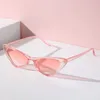 Sunglasses 2024 Cat Eye Fashion Plastic Women Vintage Small Leopard Men Sun Glasses Mirror Retro For Female UV400