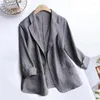 Women's Suits Chic Women Jacket Firm Stitching Formal Wear-resistant Lady Suit Coat Soft Fabric Long Sleeves Garment