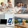 Tablet PC Stands Tablet PC Stands Arae Tablet Holder Stand 360Rotating Justerbar aluminium Portable för Desk foldble Dock Heavy Duty Metal YQ240125