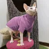 Trajes de gato super macio sem pêlos camisola inverno moda engrossar roupas quentes sphynx confortável gola alta colete jaqueta casaco de cachorro