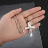 Anhänger Halsketten Shamty Glory King Cross Kette Antikes Silber Roségold Farbe Christentum Anhänger Halskette Schmuck Christliche Gegenstände Geschenk 230620