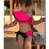 Two-Pieces Sfit Summer Baby Girls Bikini Set Two Pieces Swimsuit Family Matching Mother Swimwear Beach Ruffle Bow Costume Bathing Su Otuzg