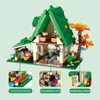 Blokuje kreatywne elementy Mini Dream House Builds Model DIY Micro cząsteczka cegieł dla dzieci sztuki