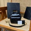 Top Tier 10A Designer di lusso di qualità Borsa a secchiello Joe da 19 cm Mini Borsa trapuntata in pelle di agnello Borsa da donna in vera pelle a tracolla Blac2911