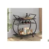 Annan Kitchen Storage Organization Bar Cart Wine With Wheels Modern Rack Beverage Rolling Kitchen Serving förvaring för hemmastående Dr Otnka