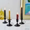 2st Candle Holders Modern Metal Candle Holders Black Golden Wedding Decoration Bar Party Living Room Home Decoration Candleholder