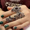 Pierścienie zespołowe Promocja Turkish z podwójnym palcem Pierścienie dla kobiet Kwiata Biżuteria Enilowa żywica wielokolorowa
