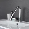 Badezimmer-Waschtischarmaturen MTTUZK Deckmontierter Ganzkupfer-Smart-Touch-Sensor-Wasserhahn Roségold Gun Grey Beckenhahn DC6V