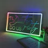 LED Neon Sign Lampada colorata Til Death Do Us Party Led Neon Light Sign Flicker Neon Specchio Matrimonio Decorazione festa di Natale Bar Atmosfera YQ240126