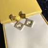 Luxe designer diamanten hangende oorbellen klassieke stijl hoogwaardige hoogwaardige sieraden feest bruiloft bruid cadeau